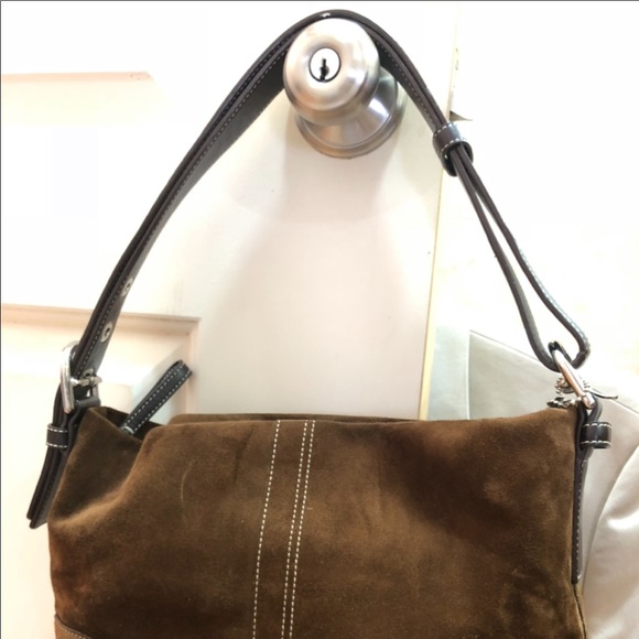 Coach Suede Handbag - Picture 2 of 3